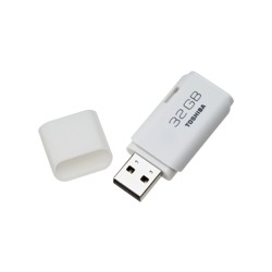 TOSHIBA 32GB USB 2.0 FLASH DRIVE WHITE 